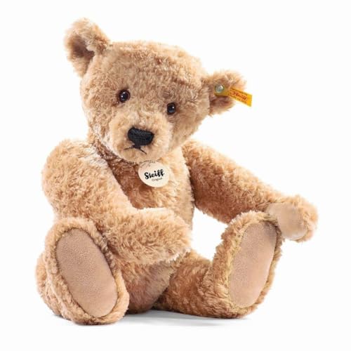 Steiff Kuscheltier Elmar Teddybär, Süßes Stofftier mit Kunststoffaugen, Kinder, Jungen & Mädchen, Plüschtier 32 cm, Beige, 022456 von Steiff