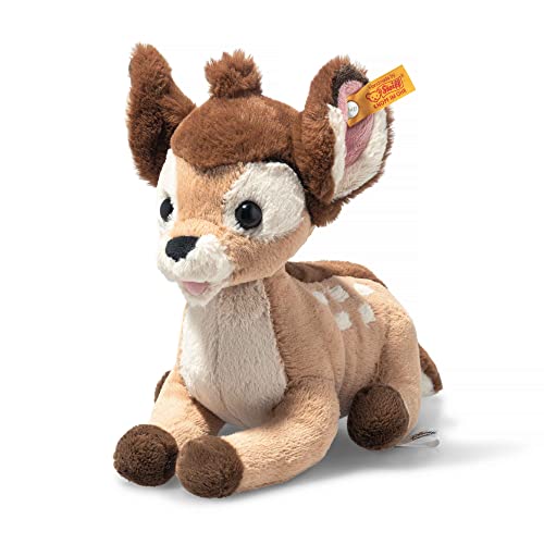 Steiff Kuscheltier Disney Originals Bambi, Süßes Stofftier mit Kunststoffaugen, Kinder, Jungen & Mädchen, Soft Cuddly Friends, Plüschtier 21 cm, Mehrfarbig, 024689 von Steiff