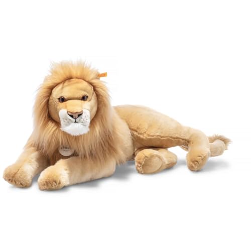 Steiff Kuscheltier Leo Löwe, Süßes Stofftier mit Kunststoffaugen, Kinder, Jungen & Mädchen, Plüschtier 65 cm, Beige, 065170 von Steiff