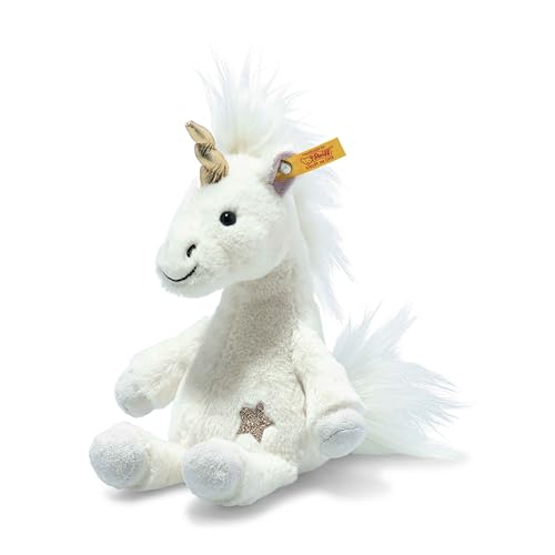 Steiff 067655 Unica Schlenker Einhorn - 20 cm - Kuscheltier - Weiss, Whisper White von Steiff