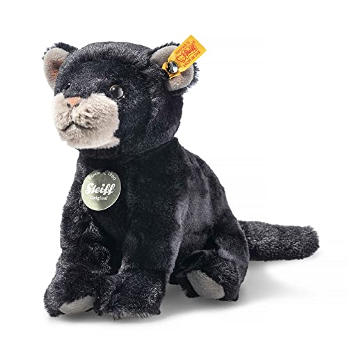 Steiff 067938 Teddies for Tomorrow Taky Baby Panther 19cm, schwarz sitzend, Meteorite von Steiff