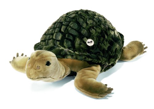 Steiff Kuscheltier Slo Schildkröte, Süßes Stofftier mit Kunststoffaugen, Kinder, Jungen & Mädchen, Plüschtier 70 cm, Khaki, 068478 von Steiff