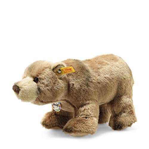 Steiff Kuscheltier Back in Time Baerlie Braunbär, Süßes Stofftier mit Kunststoffaugen, Kinder, Jungen & Mädchen, Plüschtier 28 cm, Braun, 069420 von Steiff