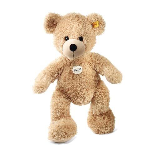 Steiff Kuscheltier Fynn Teddybär, Süßes Stofftier mit Kunststoffaugen, Kinder, Jungen & Mädchen, Soft Cuddly Friends, Plüschtier 40 cm, Beige, 111679 von Steiff