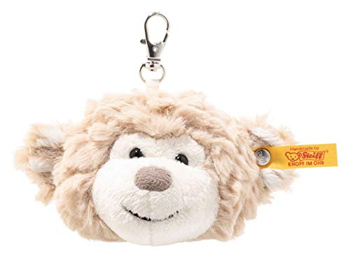 Steiff 112546 Original Plüschtier Anhänger Bingo AFFE, Soft Cuddly Friends Kuscheltier ca. 7 cm, Markenplüsch mit Knopf im Ohr, Schmusefreund für Babys von Geburt an, beige von Steiff