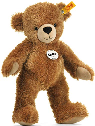 Steiff Kuscheltier Happy Teddybär, Süßes Stofftier mit Kunststoffaugen, Kinder, Jungen & Mädchen, Soft Cuddly Friends, Plüschtier 40 cm, Braun, 012617 von Steiff