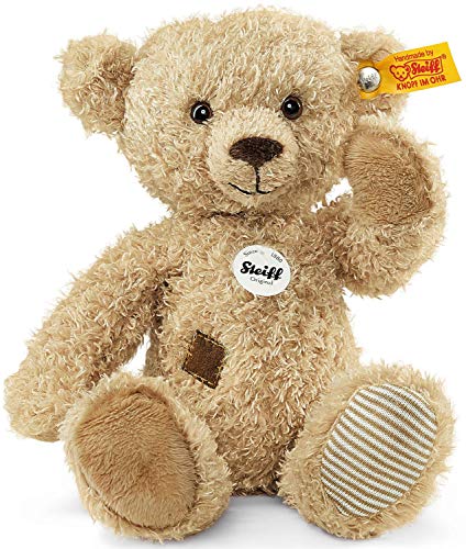 Steiff Kuscheltier Theo Teddybär, Süßes Stofftier mit Kunststoffaugen, Kinder, Jungen & Mädchen, Friends, Plüschtier 23 cm, Beige, 023491 von Steiff