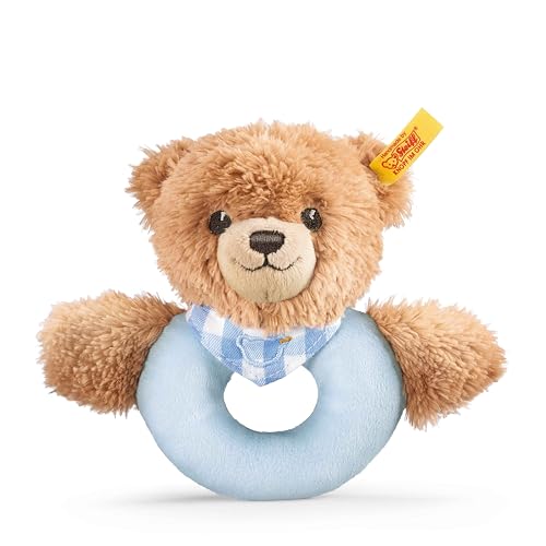 Steiff Kuscheltier Schlaf-gut-Bär Greifling mit Rassel, Süßes Stofftier, Jungen, Mädchen & Babys ab 0 Monaten, Spielzeug 12 cm, Klein, Hellblau, 239601 Steiff Kuscheltier Schlaf-gut-Bär Greifling mit Rassel, Süßes Stofftier, Jungen, Mädchen & Babys ab 0 Monaten, Spielzeug 12 cm, Klein, Hellblau, 239601 von Steiff
