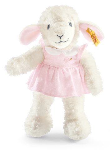 Steiff Kuscheltier Träum-süß-Lamm, Süßes Stofftier, Jungen, Mädchen & Babys ab 0 Monaten, Soft Cuddly Friends, 28 cm, Rosa, 239625 von Steiff