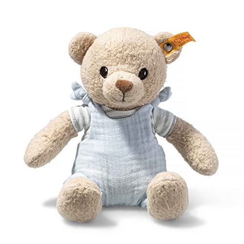 Steiff Kuscheltier Niko Teddybär, Süßes Stofftier, Jungen, Mädchen & Babys ab 0 Monaten, Plüschtier 26 cm, Hellblau, 242625 von Steiff