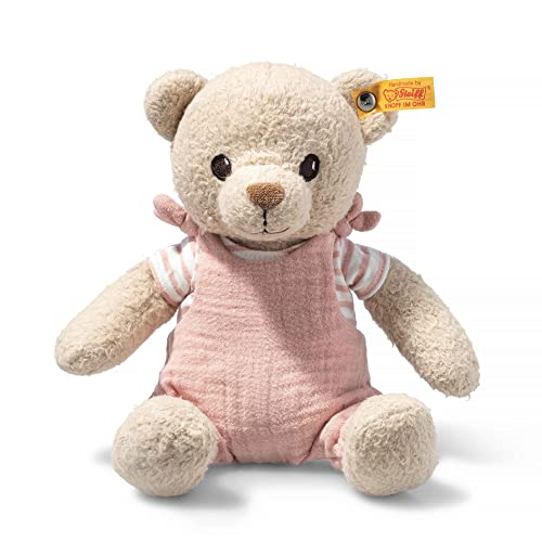 Steiff Kuscheltier Nele Teddybär, Süßes Stofftier, Jungen, Mädchen & Babys ab 0 Monaten, Plüschtier 26 cm, Rosa, 242663 von Steiff