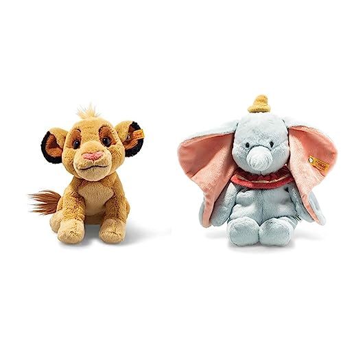 Steiff 24665 Soft Cuddly Friends Disney Originals Simba 26cm & Kuscheltier Dumbo aus Winnie Puh, Süßes Stofftier von Steiff