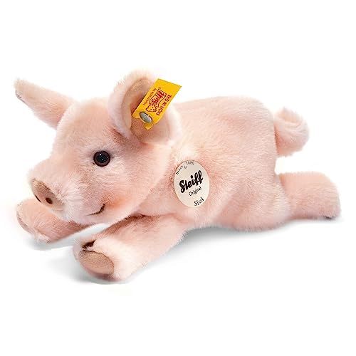 Steiff Kuscheltier Kleiner Freund Schweinchen Sissi, Süßes Stofftier mit Kunststoffaugen, Kinder, Jungen & Mädchen, Plüschtier 22 cm, Rosa, 280016 von Steiff