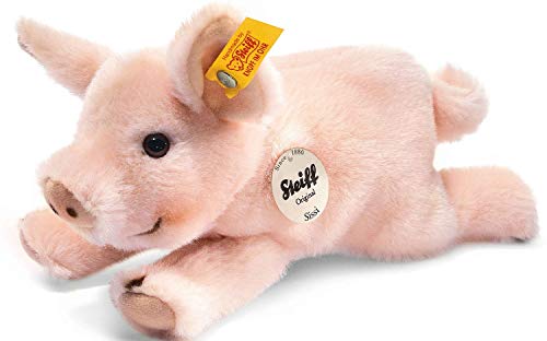 Steiff Kuscheltier Kleiner Freund Schweinchen Sissi, Süßes Stofftier mit Kunststoffaugen, Kinder, Jungen & Mädchen, Plüschtier 22 cm, Rosa, 280016 von Steiff