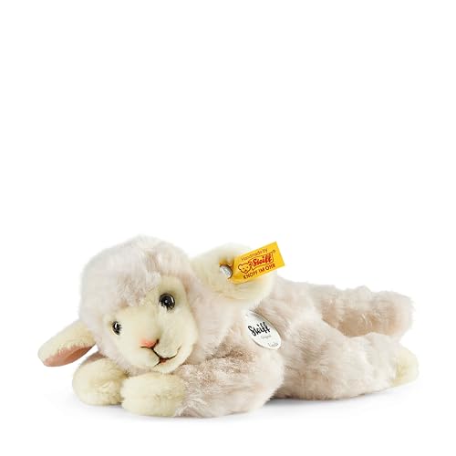 Steiff Linda Lamm - 22 cm - Plüschschaf liegend - Kuscheltier für Kinder - weich & waschbar - weiß (280030) von Steiff