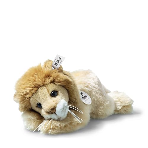 Steiff Kuscheltier Kleiner Freund Löwe Leo, Süßes Stofftier mit Kunststoffaugen, Kinder, Jungen & Mädchen, Plüschtier 22 cm, Beige, 280092 von Steiff