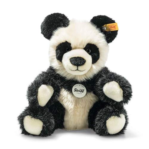 Steiff Kuscheltier Manschli Panda, Süßes Stofftier mit Kunststoffaugen, Kinder, Jungen & Mädchen, Plüschtier 24 cm, Weiß, 060021 von Steiff