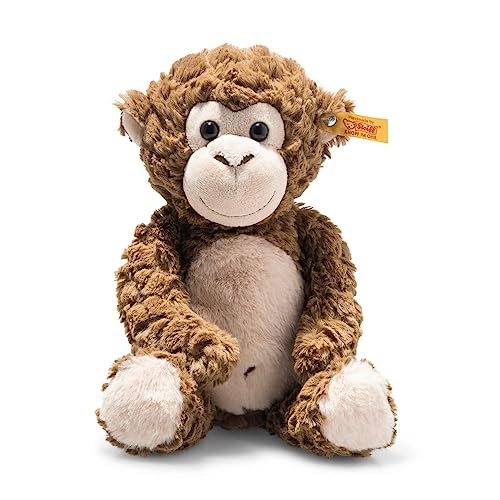 Steiff Bodo Affe 30 cm, Plüsch-Affe, Soft Cuddly Friends, Kuscheltier für Kinder, aus kuschelweichem Plüsch & weich und waschmaschinenfest, Braun von Steiff