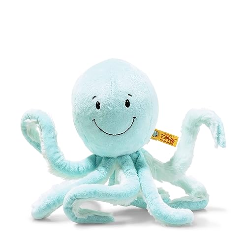 Steiff Soft Cuddly Friends Ockto Oktopus - 27 cm - Kuscheltier für Kinder - Plüschtier - weich & waschbar - türkis - (063770) von Steiff