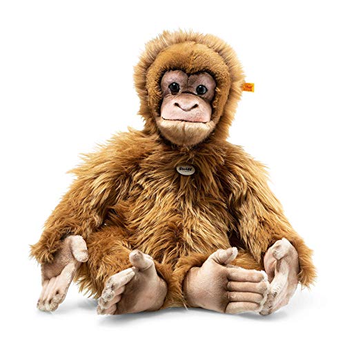 Steiff Kuscheltier Alena Orang Utan, Süßes Stofftier mit Kunststoffaugen, Kinder, Jungen & Mädchen, Plüschtier 60 cm, Braun, 064883 von Steiff