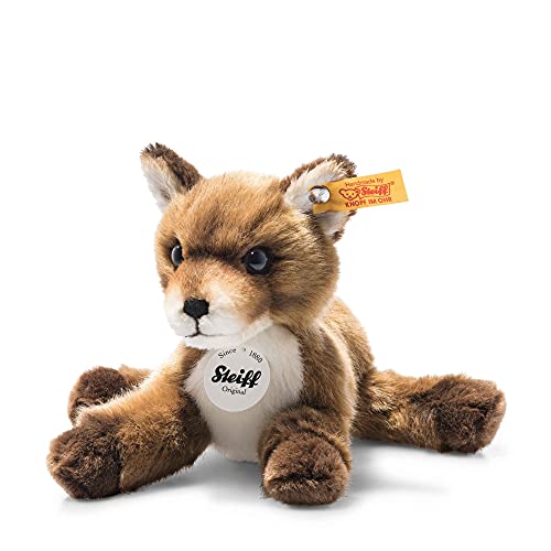 Steiff Kuscheltier Foxy Baby-Fuchs, Süßes Stofftier mit Kunststoffaugen, Kinder, Jungen & Mädchen, Plüschtier 19 cm, Klein, Hellbraun, 074035 von Steiff