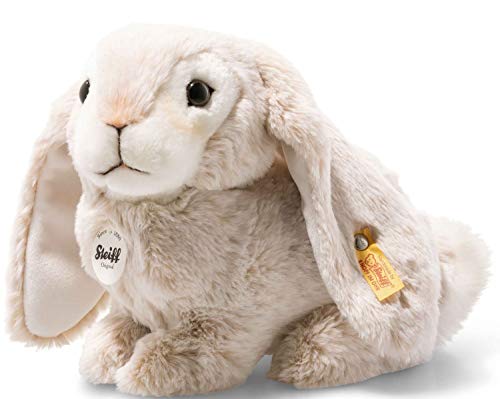 Steiff Kuscheltier Lauscher Hase, Süßes Stofftier mit Kunststoffaugen, Kinder, Jungen & Mädchen, Plüschtier 24 cm, Beige, 080876 von Steiff