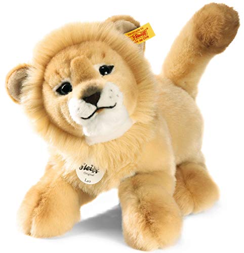 Steiff Kuscheltier Leo Baby-Schlenker-Löwe, Süßes Stofftier mit Kunststoffaugen, Kinder, Jungen & Mädchen, Plüschtier 28 cm, Beige, 065651 von Steiff