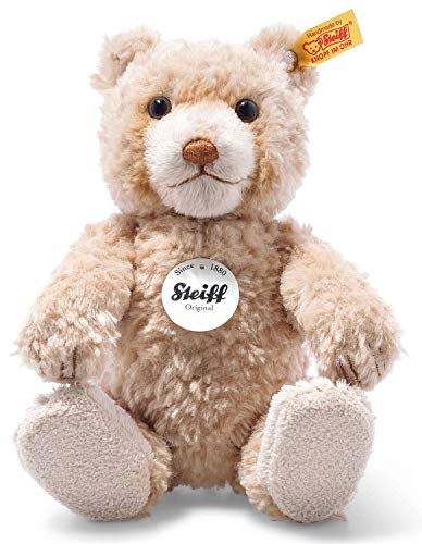 Steiff Bär Teddybär Buddy, Plüschtier 24 cm, Plüschbär Teddy, Kuscheltier für Kinder, Schmusetier zum Spielen & Kuscheln, bewegliche Gliedmaßen (5 Fach) & waschbar, Original Stofftier beige (109935) von Steiff