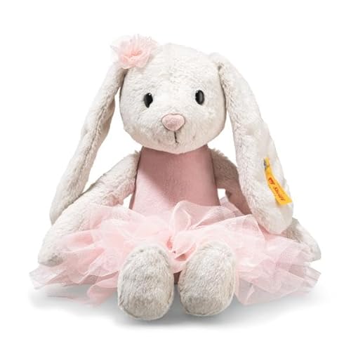 Steiff Hoppie Balletthase 30cm bunt, Plüschtier mit Schlappohren, Flauschiges Stofftier im Ballett-Outfit zum Kuscheln und Spielen, Kuscheltier für Mädchen und Jungen, waschmaschinenfest von Steiff