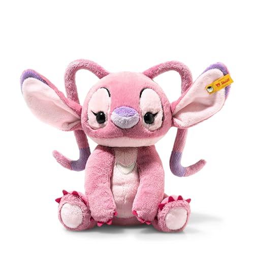 Steiff Kuscheltier Disney Originals Angel, Süßes Stofftier mit Kunststoffaugen, Kinder, Jungen & Mädchen, Soft Cuddly Friends, Plüschtier 23 cm, Rosa, 024481 von Steiff