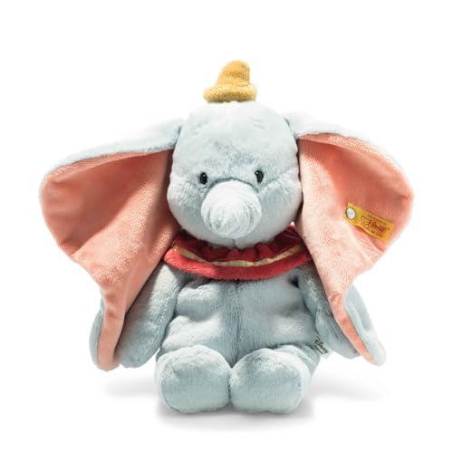 Steiff Kuscheltier Dumbo aus Winnie Puh, Süßes Stofftier, Jungen, Mädchen & Babys ab 0 Monaten, Soft Cuddly Friends Disney Orig, Elefant 30 cm, 024559, Hellblau von Steiff