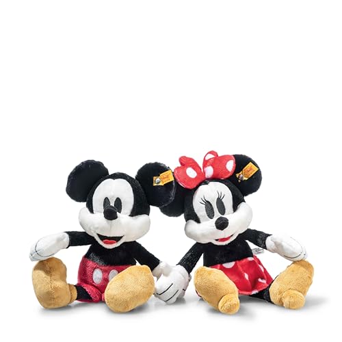 Steiff Kuscheltier Geschenkset Disney Originals Minnie und Micky Maus, Süßes Stofftier, Kinder, Jungen & Mädchen, Plüschtier 32 cm, Mehrfarbig, 708039 von Steiff