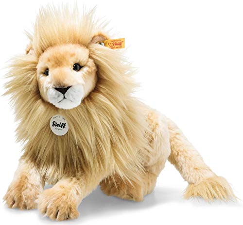 Steiff Kuscheltier Leo Löwe, Süßes Stofftier mit Kunststoffaugen, Kinder, Jungen & Mädchen, Plüschtier 30 cm, Beige, 064005 von Steiff