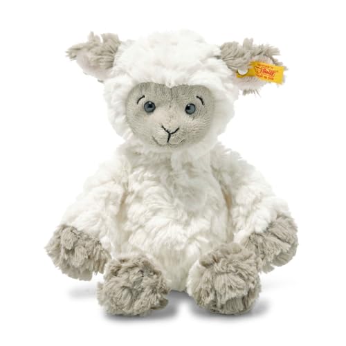 Steiff Kuscheltier Lita Lamm, Süßes Stofftier mit Kunststoffaugen, Kinder, Jungen & Mädchen, Soft Cuddly Friends, Plüschtier 20 cm, Weiß, 073946 von Steiff