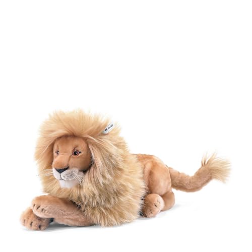 Steiff Kuscheltier Löwe Leo, Süßes Stofftier mit Kunststoffaugen, Kinder, Jungen & Mädchen, Plüschtier 45 cm, Beige, 064135 von Steiff