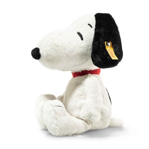 Steiff Kuscheltier Snoopy, Süßes Stofftier, Jungen, Mädchen & Babys ab 0 Monaten, Soft Cuddly Friends, Plüschtier 30 cm, Weiß, 024702 von Steiff