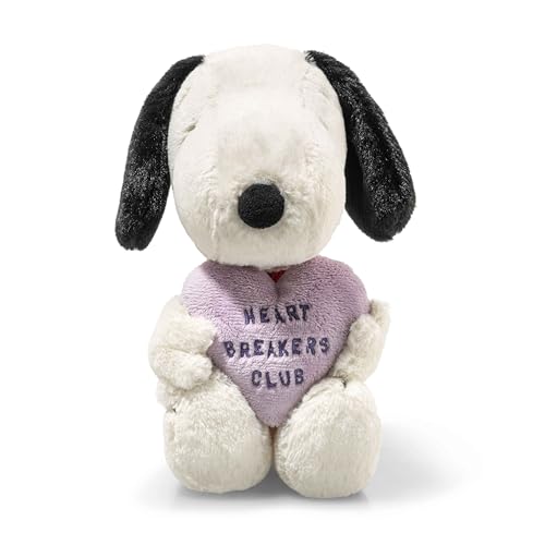 Steiff Kuscheltier Snoopy Heartbreakers Club, Süßes Stofftier, Jungen, Mädchen & Babys ab 0 Monaten, Soft Cuddly Friends, Plüschtier 22 cm, Weiß, 024450 von Steiff