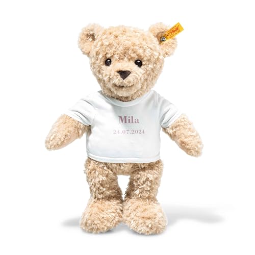 Steiff Kuscheltier Teddybär zur Geburt, Süßes Stofftier, Jungen, Mädchen & Babys ab 0 Monaten, Plüschtier 32 cm, Beige, 242748 von Steiff