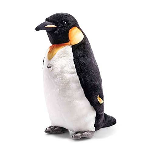 Steiff Kuscheltier Palle Königspinguin, Süßes Stofftier mit Kunststoffaugen, Kinder, Jungen & Mädchen, Plüschtier 52 cm, Schwarz, 075902 von Steiff