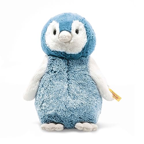 Steiff Kuscheltier Paule Pinguin, Süßes Stofftier mit Kunststoffaugen, Kinder, Jungen & Mädchen, Soft Cuddly Friends, Plüschtier 22 cm, Blau, 063930 von Steiff