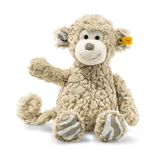 Steiff Bingo Affe - 30 cm - Kuscheltier für Kinder - Plüschaffe - weich & waschbar - beige (060298) von Steiff