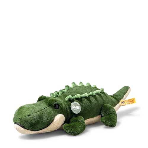 Steiff Rocko Krokodil grün 40 cm, Teddies for Tomorrow, Kuscheltier Krokodil, Stofftier Alligator aus kuschelweichem Plüsch, Flauschiges Safari Plüschtier zum Spielen & Kuscheln, waschmaschinenfest von Steiff