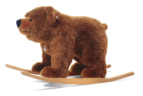 Steiff Schaukeltier Bär Urs, Süßes Stofftier, Jungen, Mädchen & Babys ab 0 Monaten, Plüschtier 70 cm, Hellbraun, 048920 von Steiff