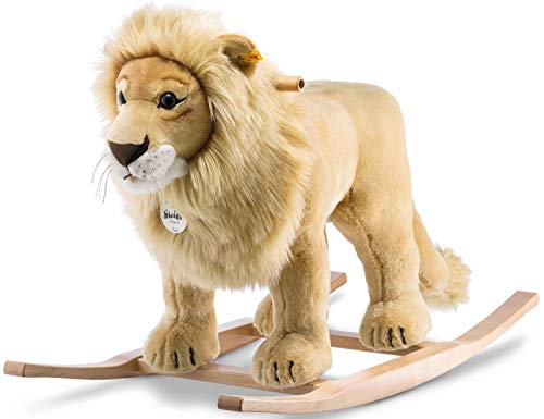 Steiff Schaukeltier Löwe Leo, Süßes Stofftier, Jungen, Mädchen & Babys ab 0 Monaten, Plüschtier 70 cm, Beige, 048982, Goldblond von Steiff