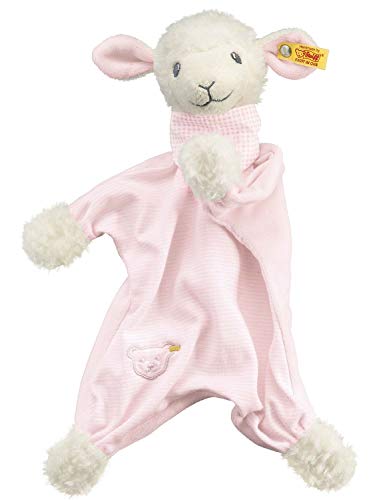 Steiff Schmusetuch Träum-süß-Lamm, Süßes Stofftier, Jungen, Mädchen & Babys ab 0 Monaten, Plüschtier 30 cm, Rosa, 239632 von Steiff