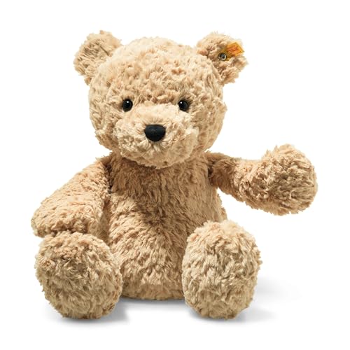 Steiff Kuscheltier Jimmy Teddybär, Süßes Stofftier, Kinder, Jungen & Mädchen, Soft Cuddly Friends, Plüschtier 40 cm, Hellbraun, 113512 von Steiff