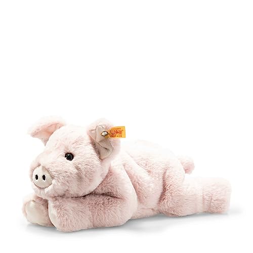 Steiff Kuscheltier Piko Schwein, Süßes Stofftier mit Kunststoffaugen, Kinder, Jungen & Mädchen, Soft Cuddly Friends, Plüschtier 28 cm, Rosa, 063978 von Steiff