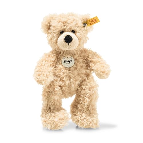 Steiff Teddybär Fynn beige 18 cm, Teddy-Bär zum Kuscheln und Spielen für Kinder, aus kuschelweichem Plüsch, Stofftier-Teddy beweglich & waschmaschinenfest von Steiff