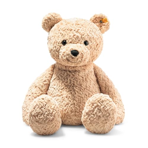 Steiff Kuscheltier Jimmy Teddybär, Süßes Stofftier mit Kunststoffaugen, Kinder, Jungen & Mädchen, Plüschtier 55 cm, Hellbraun, 067181 von Steiff