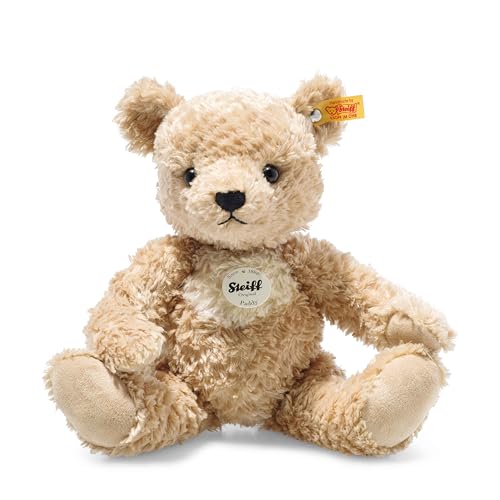 Steiff Kuscheltier Paddy Teddybär, Süßes Stofftier mit Kunststoffaugen, Kinder, Jungen & Mädchen, Plüschtier 30 cm, Hellbraun, 014253 von Steiff